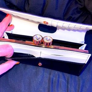 Ted Baker KATTIA crystal clasps and leather matinee wallet